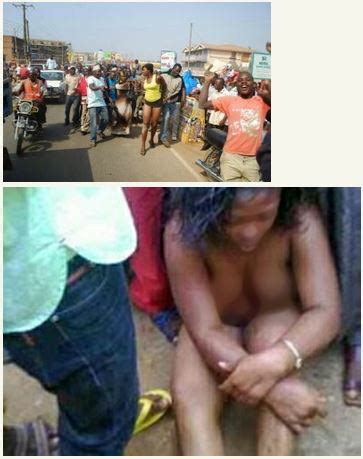 Lady Stripped Unclad In Warri For Stealing Tecno Boom J Phone Photos