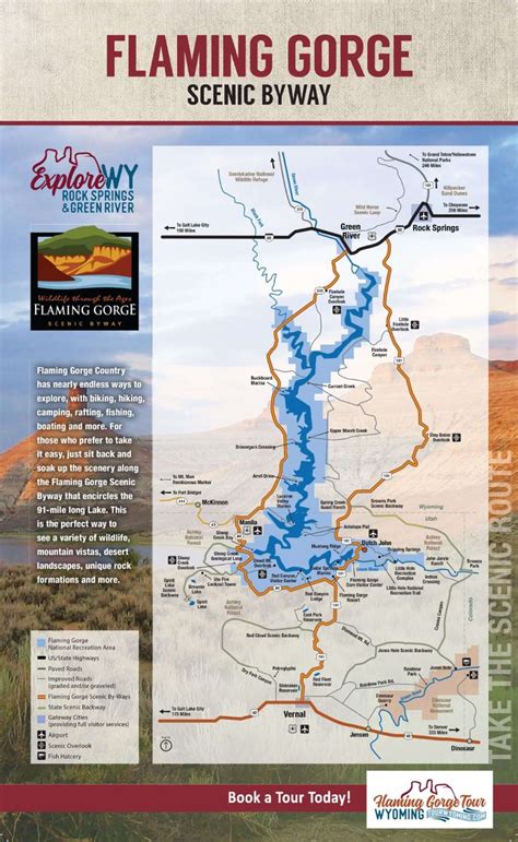 Flaming Gorge Scenic Byway Tour Sweetwater County Wyoming Scenic