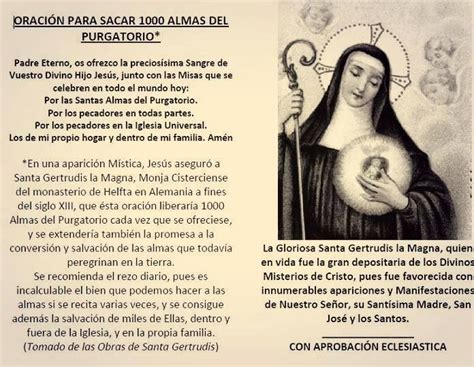 Una poderosa oración por las almas del purgatorio de Santa Gertrudis