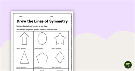 Draw The Line Of Symmetry Worksheets Teach Starter Worksheets Library