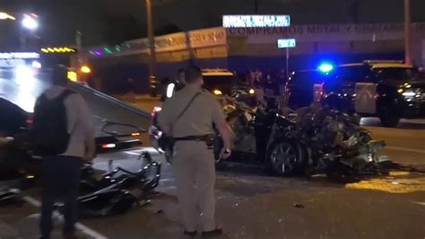 Two People Killed In Crash With Big Rig In South La Nbc Los Angeles