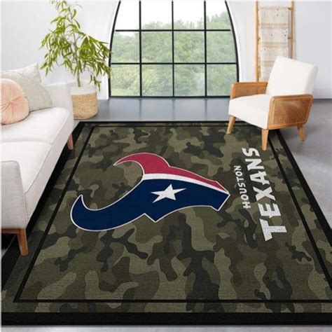 Houston Texans Nfl Team Logo Camo Style Nice Gift Home Decor Rectangle