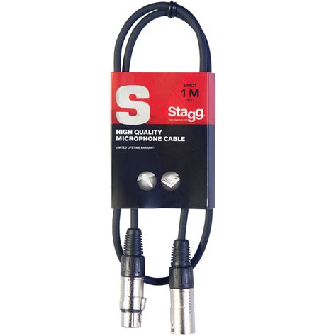 Stagg Xlrf Xlrm Metre Balanced Audio Cable Smc The Disc Dj Store