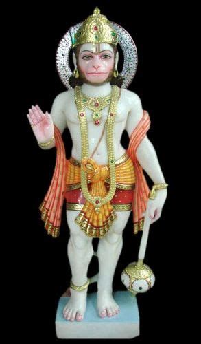 GRP Marbles White Marble Statue Of Lord Hanuman Ji For Worship Size