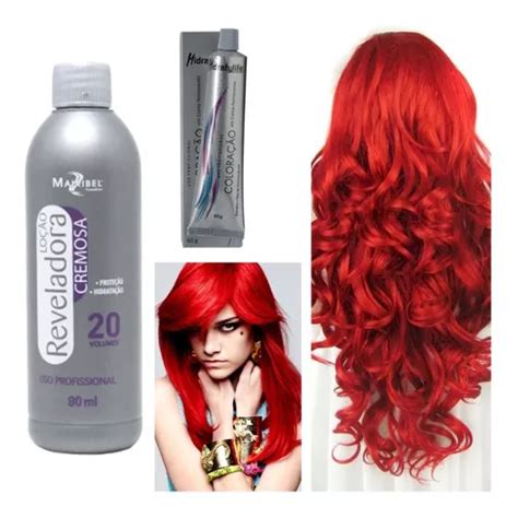 Tinta Para Cabelo Vermelho Oxigenada 30 Volumes 90ml Mercadolivre