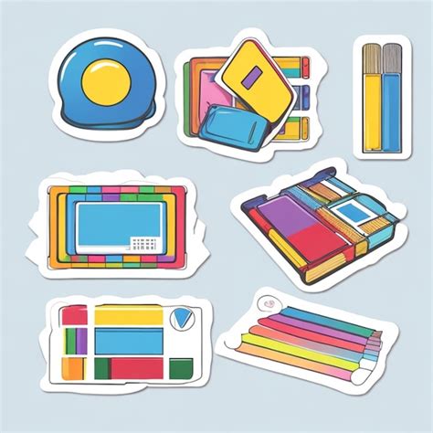 Premium Photo | School Stickers