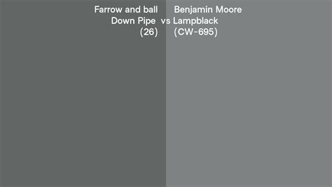 Farrow And Ball Down Pipe Vs Benjamin Moore Lampblack Cw