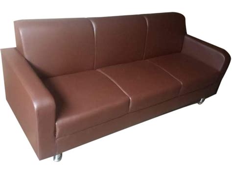 Inch Brown Leather Office Sofa Seating Capacity Seater At Rs