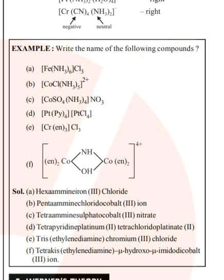 Write The Iupac Names Of The Following Coordination Compounds I Cr