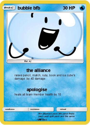 Pokémon Bubble Bfb The Alliance My Pokemon Card