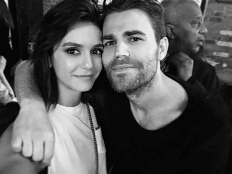 Vampire Diaries Nina Dobrev And Paul Wesley Reunite In Selfie