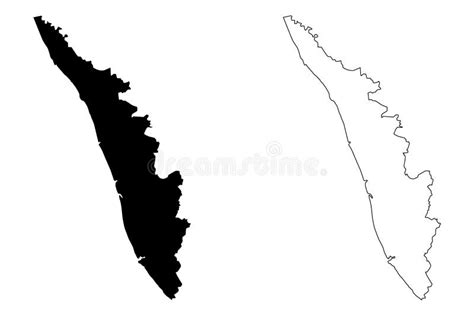 Vector Del Mapa De Kerala Ilustraci N Del Vector Ilustraci N De