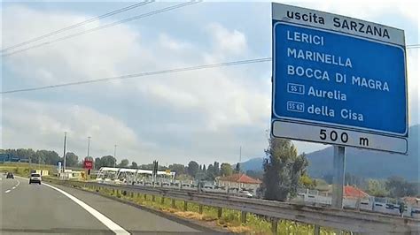 Autostrada A12 Dall Area Servizio Magra Ovest A Sarzana SP Motorway