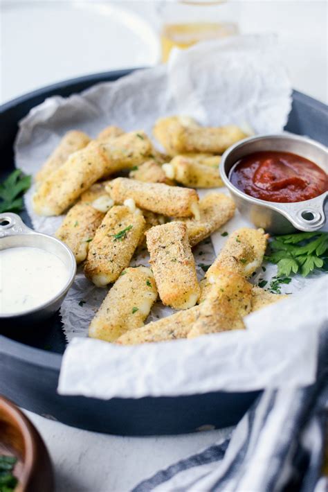 Crispy Air Fryer Mozzarella Cheese Sticks - Simply Scratch