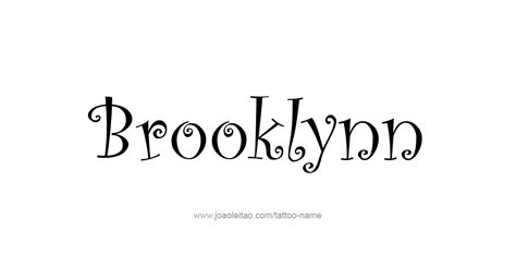 Brooklynn Name Tattoo Designs