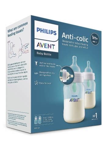 Philips AVENT Anti Colic Baby Bottles With AirFree Vent 9oz Clear