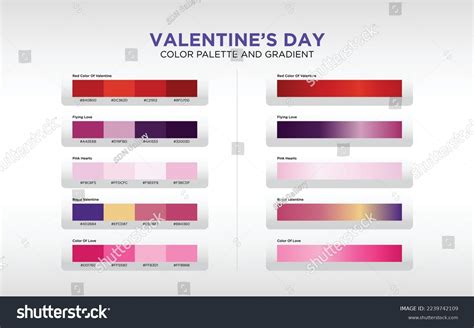 Color Palette Gradient Valentines Day Stock Vector Royalty Free