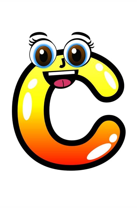 Small Letter C Clip Art With Face Cute Alphabet Letter C Clip Art For