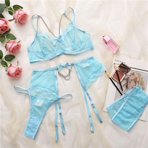 Buy Aduloty Fashion New Chain Decoration Women S Eyelash Lace Erotic Underwear Mesh Perspective