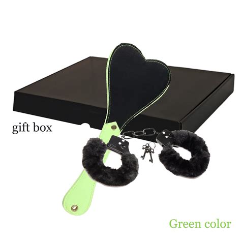 Erotic Set With Handcuffs Valentines Day T Luminous Pu Leather Paddle Flirting Sex T