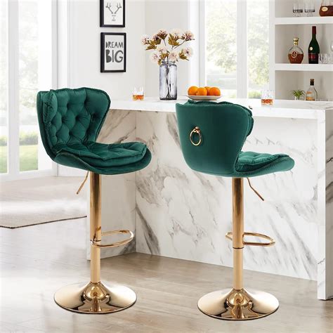 Rosdorf Park Swivel Upholstered Adjustable Height Counter Stool With