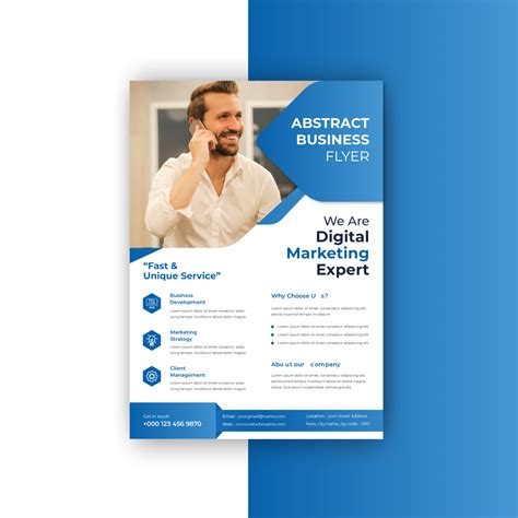 Digital Marketing Agency Modern Business Flyer Design Vector Template Masterbundles