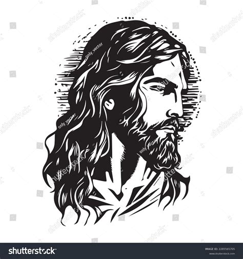 Jesus Christ Vector Illustration Silhouette Svg Stock Vector (Royalty ...