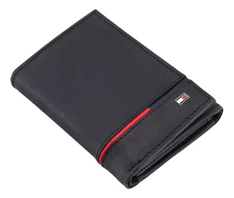 Carteira Masculina Couro Tommy Hilfiger Trifold Rfid Parcelamento Sem