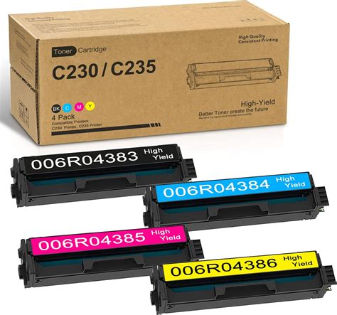 Amazon C230 C235 Black Cyan Magenta Yellow High Capacity Toner