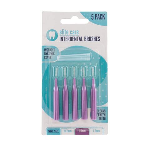 Elite Care Interdental Brushes Purple Pack Of 5