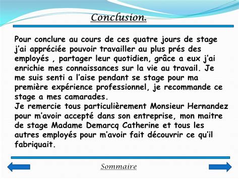 Exemple De Conclusion Rapport De Stage 3eme Novo Exemplo