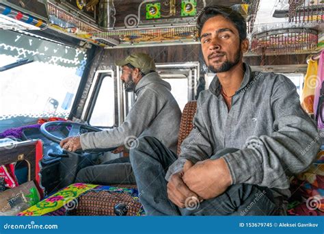 The Portrait of Indian Truck Driver and His Helper Editorial Image ...