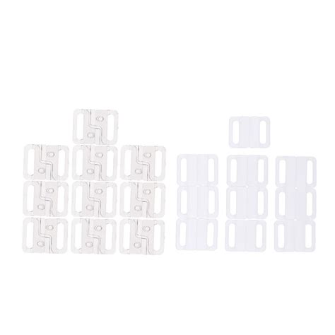 20 Pairs White And And Andandand Clear Clips Snap Tie Hook Bra Strap