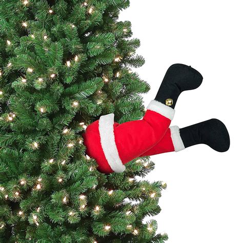 Mr Christmas Animated Kicking Santa And Elf Legs Stuck In The