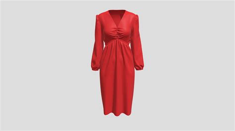 Midi Dress Buy Royalty Free 3d Model By Najdmie Bbd99f4 Sketchfab