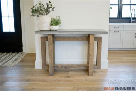 Concrete Top Console Table » Rogue Engineer