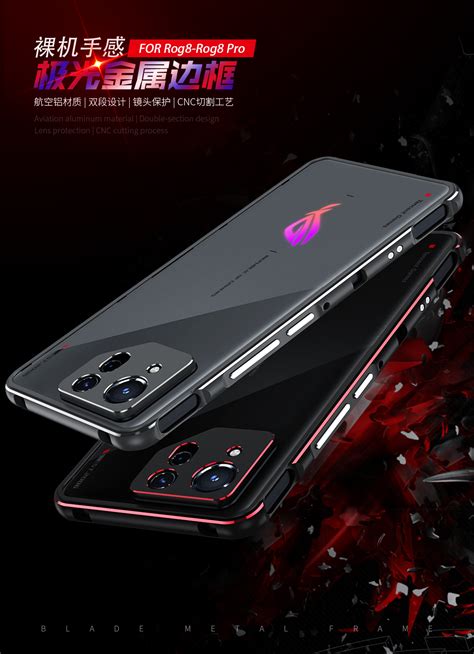 時尚手機金屬保險槓適用於華碩 Rog Phone 8 Pro Rog8 5g 外殼豪華鋁金屬框架手機殼金屬相機鏡頭保護膜 蝦皮購物