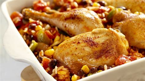 Skinny Chicken Rice And Beans Bake Recipe