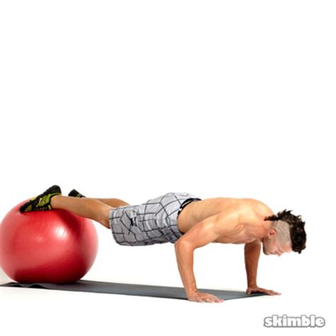 Push-Ups on Stability Ball - Exercise How-to - Workout Trainer by Skimble