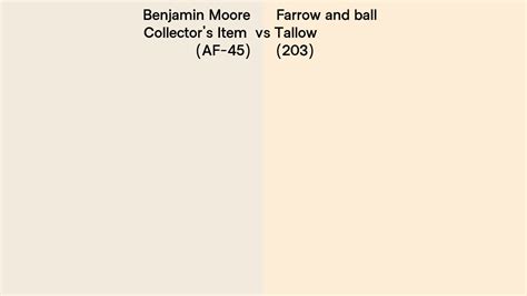 Benjamin Moore Collector S Item AF 45 Vs Farrow And Ball Tallow 203