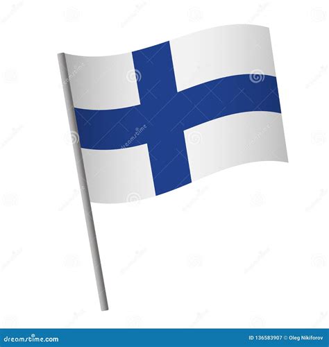 Icono De La Bandera De Finlandia Stock De Ilustraci N Ilustraci N De