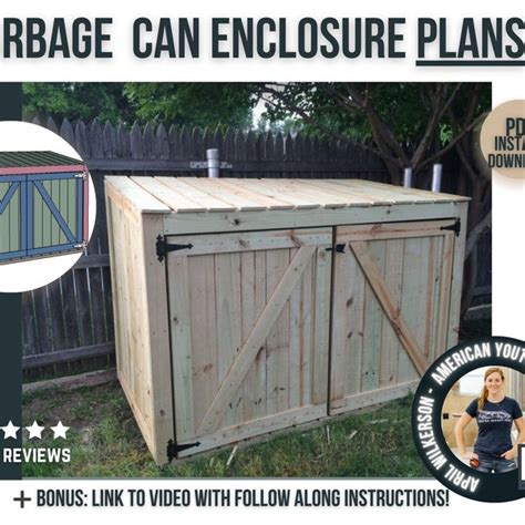 Garbage Bin Storage Enclosure Etsy