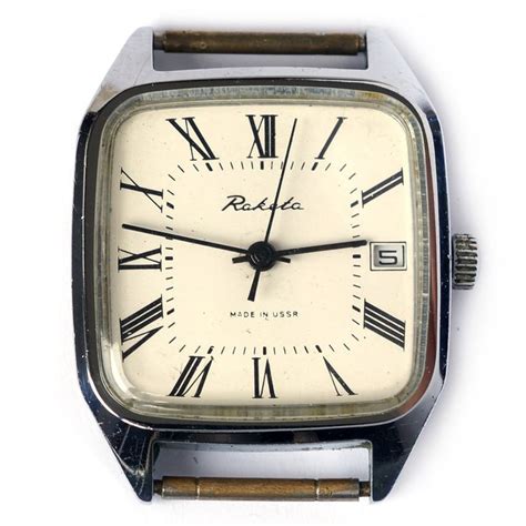 квадратные часы Ракета 2614 СССР римские цифры vintage USSR watch ...