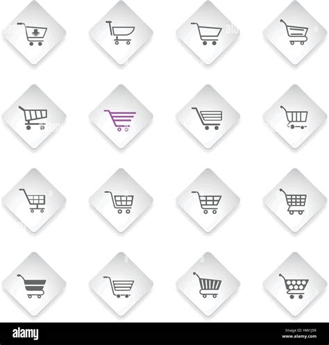 Compras planas iconos web para el diseño de la interfaz de usuario