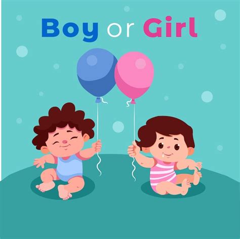 Free Vector | Cartoon gender reveal party concept