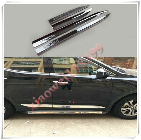 For Hyundai Santa Fe Sport Abs Chrome Side Door Body Molding