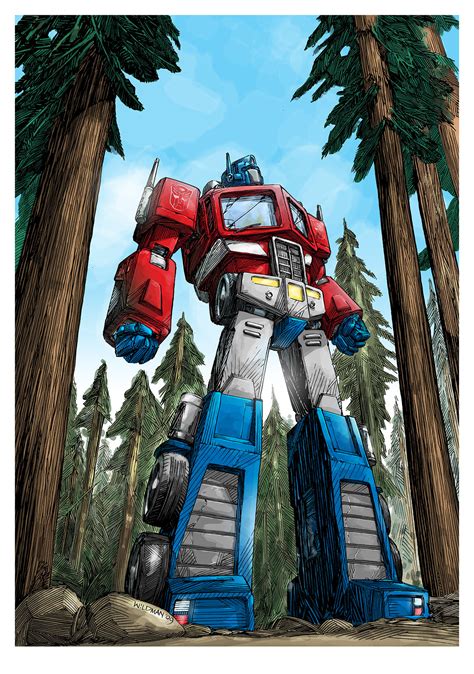 Optimus Prime Signed Print Andrew Wildman