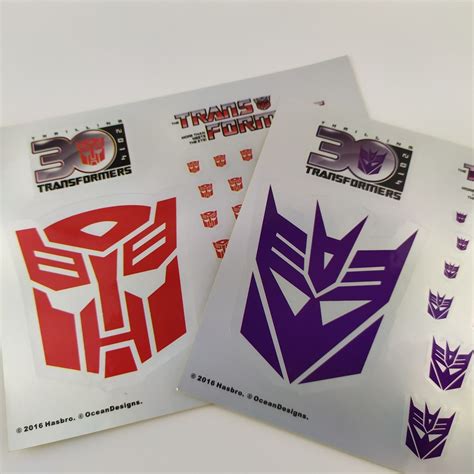 HASBRO TRANSFORMERS AUTOBOTS DECEPTICON LOGO DECAL STICKER Shopee