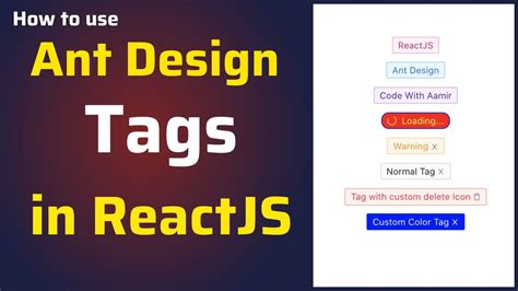 Ant Design Tags Component How To Use Ant Design Tags In ReactJS App