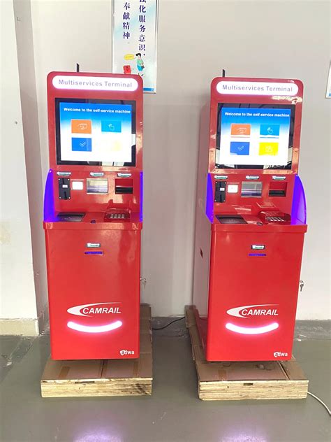 Freestanding Touch Screen Queue Ticketing Vending Machine Self Service